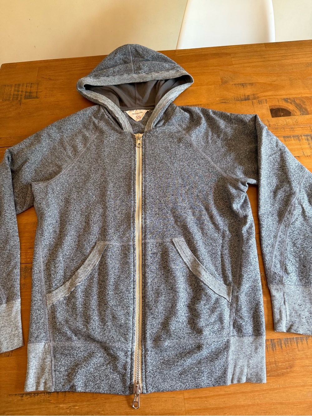 Rag & Bone Men’s XS Heather Blue/Gray Zip-Up Hoodie